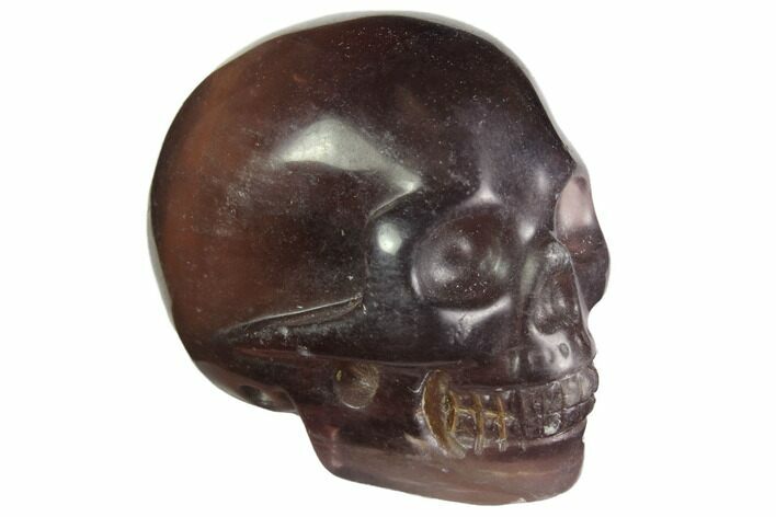Realistic, Carved, Purple Fluorite Skull #116829